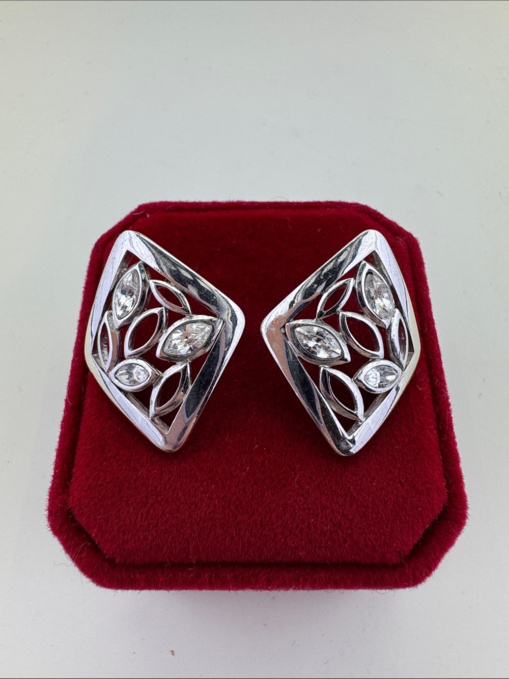 💛 Classic Butler 14k Post Openwork Marquise Crystal Earrings | Designer